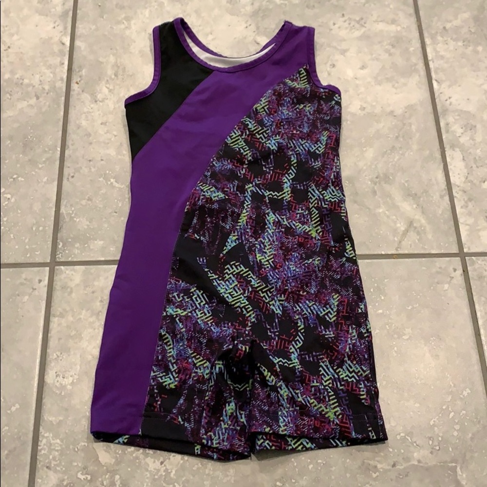 Romper shorts gymnastics outfit